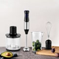 Miniatyrbilde 3 av 4: Mix 4 i 1 Høy Effekt Nedsenkbar Stavmikser Mikser Inkluderer Hakker Og Smoothiekopp Rustfritt Stål Isblader, 100% Ny