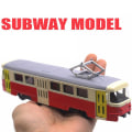 Pikkukuva 3 / 5: Klassinen Juna-Raitiovaunu Diecast Musiikki Kehittävä Lasten Leikki [DmS] Blue