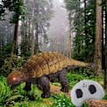 Miniatyrbillede 4 af 5: Realisttisk RC Dinosaur Legetøj til Børn - Uddannelsesmæssige Brøllyde, 360 Graders Rotation, Stunt Brachiosaurus [DmS] Ankylosaurus