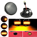 Miniatyrbild 1 av 2: Dynamiskt blinkande LED-sidorepeaterlampa för Mazda MX5 MX-5 MK1 MK2 MK3 1989 1999 2000-2015 - dynamisk kristall Smoked black dynamic