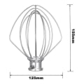 Miniatyrbilde 2 av 4: Visp i rustfritt stål 5K452WW for kjøkkenmaskin 5KSM90-5KSM185BY Silver