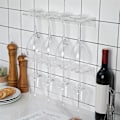 Miniatyrbild 1 av 5: 2 st. Akrylvinställ Väggmonterat Koppsställ Vin Glashängare Kökskåp Bar Transparent