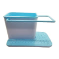 Miniatyrbilde 2 av 5: Overflatteservant Organiser Caddy Svamp Holder Organizer Ryddig Avrenner Vann For Kjøkken 12-29BY Blue