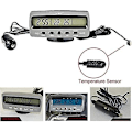 Miniatyrbild 3 av 4: 4 i 1 Bil Auto LCD Spänning Temperatur Detektor Digital Display Termometer Kontroll Alarm Klocka