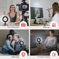 Miniatyrbillede 3 af 3: Videokonference Belysningskit, computer/laptop skærm LED Videolys Dæmpbar 6500k Ringlys til Fjernarbejde, Zoom-opkald, Selvudsendelse, Live Streaming