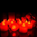 Miniatyrbild 4 av 5: Renikh LED Flamlös Ljus Batteridriven Fest Bröllop Flimrande Tealight Dekor Yellow