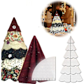 Miniatyrbild 1 av 5: Handgjorda julgransquiltrulingsset, 8/12/15 tum julgransmönstermall Diy Xtmas Tree-yu 12 Inch