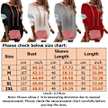 Miniatyrbillede 2 af 2: Kvinde Hættetrøje Lommekjole Langærmet Løs Pullover Red XL