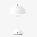 Miniatyrbillede 1 af 5: Nordisk Genopladelig Blomster Bordlampe Natbord Lampe Svampe Soveværelse Bord Dekoration Natbord Lampe Natlys [hk] White