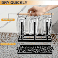 Miniatyrbillede 4 af 4: Flaskeholder til Sodastream, 6 Flaske Stativ, Drypstativ, Flasker, Metal Dræn Stativ, Flasker, Kopholder Med Drypbakke Til Flasker Og Kopper (sort)