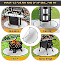 Miniatyrbilde 4 av 5: Brannsikker matte for terrasse, varmebestandig brannsikker matte for trebrennende branngrop A