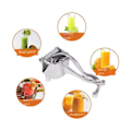 Miniatyrbild 3 av 5: Rostfritt Stål Citronpress Saftpress Handpress Saftutvinnare Maker Apelsin Grapefrukt P Silver