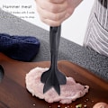 Miniatyrbillede 4 af 5: Kødkværn, Hakket Oksekød Masher, Varmebestandig Kødkværn Til Hamburgerkød, Hak Og Rør Kødkværn Værktøj - Sort