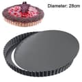 28 cm Lösbottnad Pajform Rund Quicheform, Svart