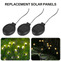Miniatyrbillede 4 af 5: 4 Pakker Solcelle LED Lys Udskiftning Topdel Panel, Solcellepanel Lanterne Låg Lyspære Tilbehør BatteriboksBY Photo Color