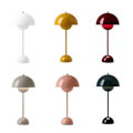 Miniatyrbillede 2 af 5: Nordisk Genopladelig Blomster Bordlampe Natbord Lampe Svampe Soveværelse Bord Dekoration Natbord Lampe Natlys [hk] Red