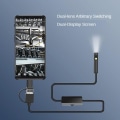 Pikkukuva 2 / 5: Hd 1080p kaksoisobjektiivinen endoskooppikamera 9 pehmeää johtoa Usb Type-c Pc Ip68 vedenpitävä putkitarkastus B