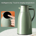 Miniatyrbild 4 av 4: Isolerad vattenkokare med glasfoder, extra lång isolering, termos, hemmakoffe green 1300ml