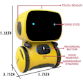 Miniatyrbilde 4 av 5: Emo Robot Smarte Robotdanser med Stemmestyringssensor, Syngende, Dansende, Gjentakende Robotleketøy for Jenter og Gutter, Snakkende Robot Dancing Robot White