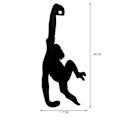 Pikkukuva 5 / 5: Luovu Banana-koukku Musta Metalli Koukku Apina Gorilla Banana-teline Avaimet Ripustuskoukku Vaatteiden SäilytystelineBY