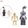 Miniatyrbillede 1 af 5: Halloween Skeletridderfigurer Byggeklodser Soldat Hest Samle Legetøj 8#