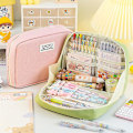 Miniatyrbillede 2 af 5: Rosa Blyantæsker med Stor Kapacitet Kawaii Pen Box Dame Kosmetikpose Tilbage Til Skole Forsyninger Japansk Koreansk Kontor Papirvarer Rosa