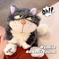 Miniatyrbillede 2 af 5: Ny Ankomst 35/45cm Disney Askepot Lucifer Kat Blød Plys Fyldte Legetøjsdukker Med Mærke Gray 45cm