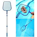 Miniatyrbillede 4 af 5: Pool Skimmer Net med 17-41 tommer Teleskopstang Blad Skimmer Mesh Rake Net til Spa Dam