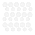 Pikkukuva 2 / 2: 50 kpl Pyöreät Lasipöydän Kumipuskurit Kaapin Puskurit Kaapin Puskurit Silikonipuskurit Kahvipöytä Työpöytä transparent color 2.3x2.3cm