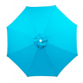 Miniatyrbillede 5 af 5: 2M Terrasseparasol Markedsbordparasol med 6 Robuste Ribber, Trykknap Hældning/Sving Udendørs Parasol til Have, Dæk, Baghave, Pool og Strand (Parasol Lake Blue