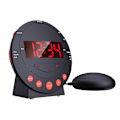 Miniatyrbild 1 av 5: 3-i-1 Vibrerande larm Blinkande ljus LED väckarklocka Snooze Sängvibrator Väcka ringsignal för tunga sovare Döva Senior USB-laddare USB Model