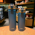 Miniatyrbild 7 av 7: 1 st termosflaska med sugrör 530 ml 750 ml thermal i rostfritt stål Bilisolerad kolv Vattentumlare för utomhussporter blue 530ml