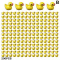 Miniatyrbilde 1 av 5: 100/200 stk Mini Gummibader Miniatyr Harpiks Andunger Gule Små D 100 stk gule - [DmS] 200pcs yellow 200pcs
