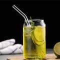 Miniatyrbillede 2 af 5: 4 Pak Drikkeglas i Form af Ølboks - Modeglas til Vand, Mælk, Øl, Shake, Dessert, Cola, 4 stk. transparent
