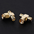 Miniatyrbillede 3 af 3: 10 stk. 3-vejs Splitter Sma Han til To Sma Hun Triple til T Rf Adapter Forbindelse