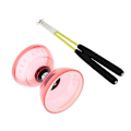 Miniatyrbild 1 av 4: 1/2 Jongleringsleksaker Trippelkullager Diabolo med Handstickor & Snöre  [DmS] Red 13cm 1 Pc