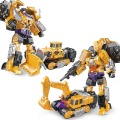 Miniatyrbillede 5 af 5: Transformationsrobot Legetøj 6 i 1 Ingeniørkøretøjsmodel Uddannelsesmæssig Samling Deformation Actionfigur Billegetøj til Børn (FMY) JJ631F