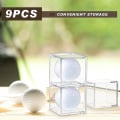 Miniatyrbillede 4 af 5: 9 stk. Golfbold Display Case Akryl Enkelt Golfbold Terning Klar Golfbold H Case Til Ibles, 2 X 2 X 2 Tommer, Forbedret Emballage