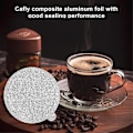 Miniatyrbilde 5 av 5: Aluminiumfolie Lopp - Gjenbruk Kapsler Kaffe Pods 120 stk, for Vertuoline Vertuo Gjenbruk Kaffe Pods Dekksel Tetninger 62mm As Shown