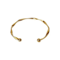 Miniatyrbilde 2 av 3: Retro Mansjett Armbånd Blankt Åpningsarmbånd for Kvinner Minimalistisk Vridd Håndledds Smykker