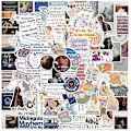 Miniatyrbilde 1 av 4: 100 stk Taylor Swift-klistremerker, Popmusikk-klistremerker, Vanntette vinylklistremerker for bærbare datamaskiner, vannflasker, kofferter