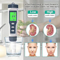 Miniatyrbillede 4 af 5: Digital pH-måler med automatisk temperaturkompensation, 3 i 1 pH/termometer, 0,01 opløsning pen-tester, Wat