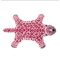 Miniatyrbillede 1 af 5: Bademåtter tæpper lyserød imitation leopard mønster tæppe skridsikker måtte vaskbar dyreprint tæppe