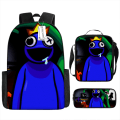 Pikkukuva 1 / 5: Rainbow Friends -reppu, koululaukku, kynäkotelo ja lounaskassi, kolmiosainen setti