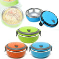 Miniatyrbild 1 av 5: Varm Matflaska Rostfritt Stål Lunchbox Termos Vakuum Isolerad Resa Bärbar Single layer orange