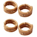 Miniatyrbillede 1 af 5: Sæt med 4 Træ Bambus Servietringe, Håndlavede Rattan Servietholdere Til Borddekoration Til Bryllup