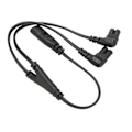 Miniatyrbillede 3 af 5: IEC320 C8 til dobbelt C7 ledning han til hun 1 ind 2 ud AC strømstik splitter kabel kompatibel med LCD skærm skrivebordslampe 100250V-YM