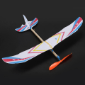 Miniatyrbillede 5 af 5: 10x Elastiske Gummibåndsdrevne DIY Skumfly Model Kit Flyvemaskine Uddannelsesmæssigt Legetøj [DmS] White