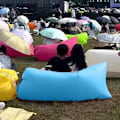 Miniatyrbild 3 av 5: Uppblåsbar Lounger Luftsoffa, Uppblåsbar Soffa Säng Campingstol, Bärbar Lat Soffa Luftstol för Resor/Camping/Vandring/Strandfester Purple