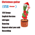 Pikkukuva 1 / 7: Tanssiva kaktus puhuva kaktus vauvan lelut laulaa 120 kappaletta musiikkikappaleita tallentava USB-laturi toistaa mitä sanot lahjat lapsille Christmas guitar